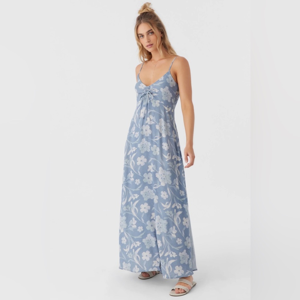 NWT O’Neill Blue Floral Maxi Dress | Spaghetti Strap Summer Dress | M